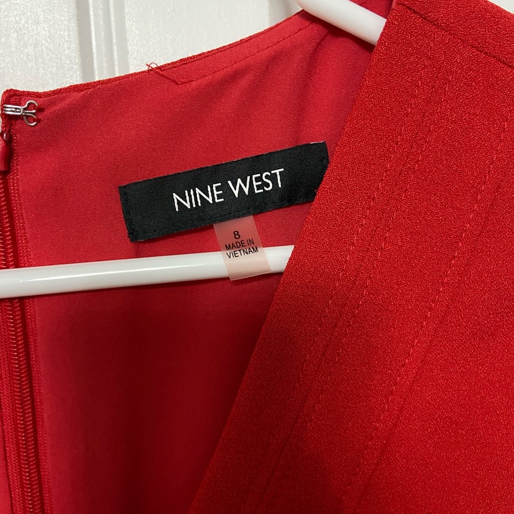 NINE WEST RED ORANGE DRESS. LIKE NEW